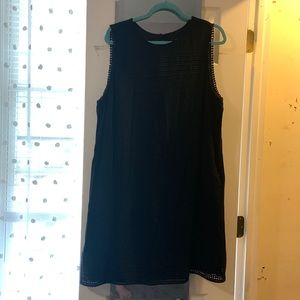 Black embroidered dress